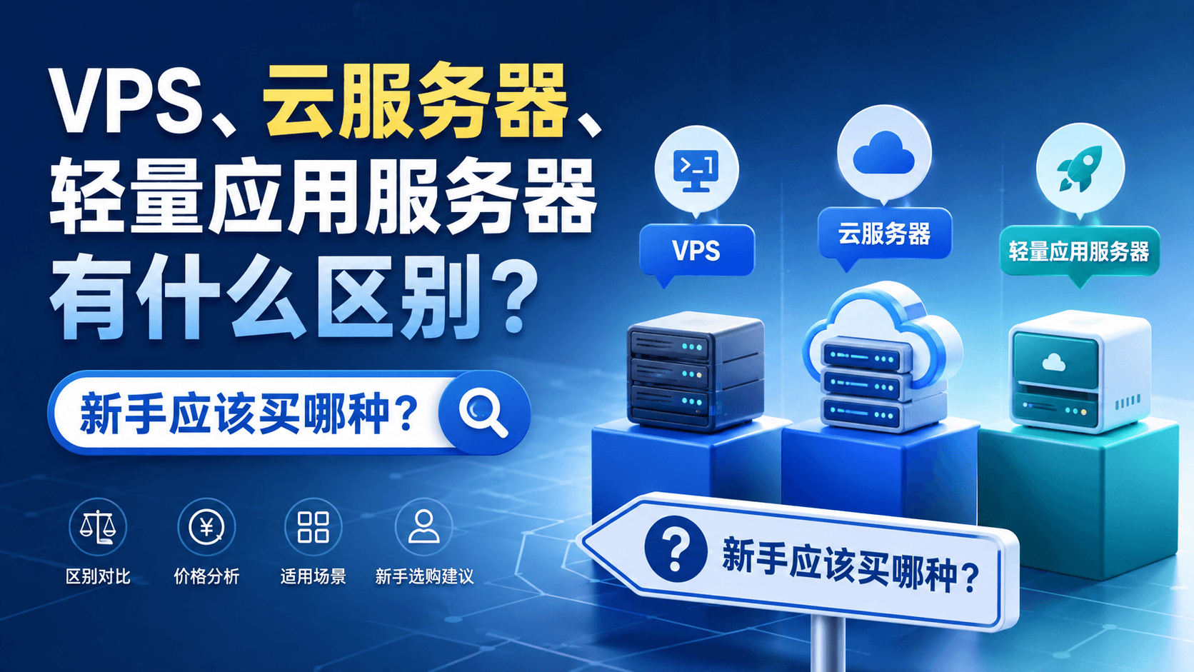 VPS、云服务器、轻量应用服务器有什么区别？新手应该买哪种？